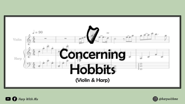 Concerning Hobbits Violin And Harp Sheet Music Harp With Me