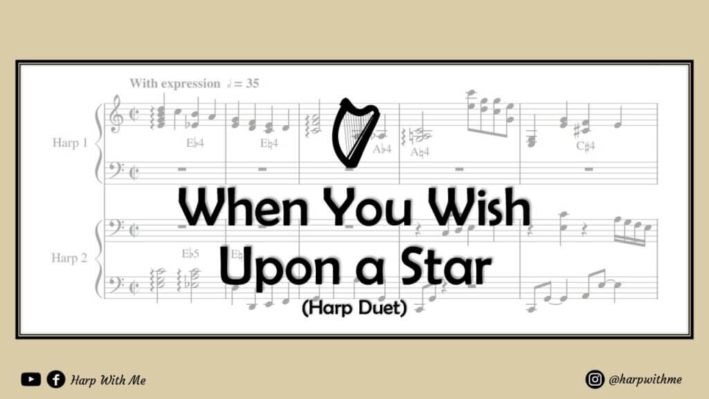 when you wish upon a star pinocchio harp