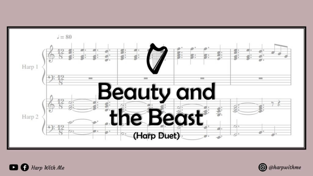 beauty and the beast harp duet wedding