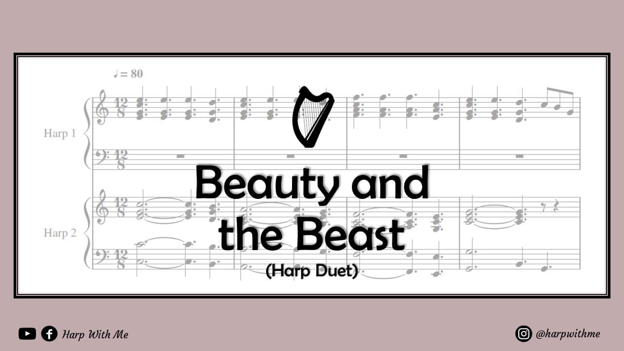 Beauty And The Beast Disney Harp Duet Sheet Music Harp With Me