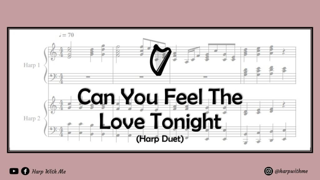 can you feel the love tonight harp duet wedding