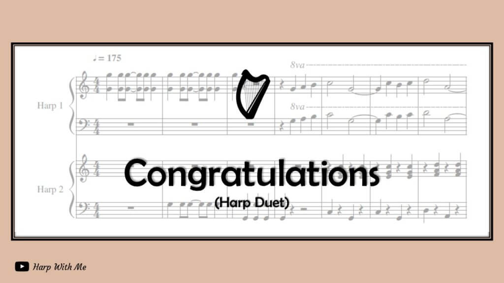 congratulations harp duet duo sheet music wedding