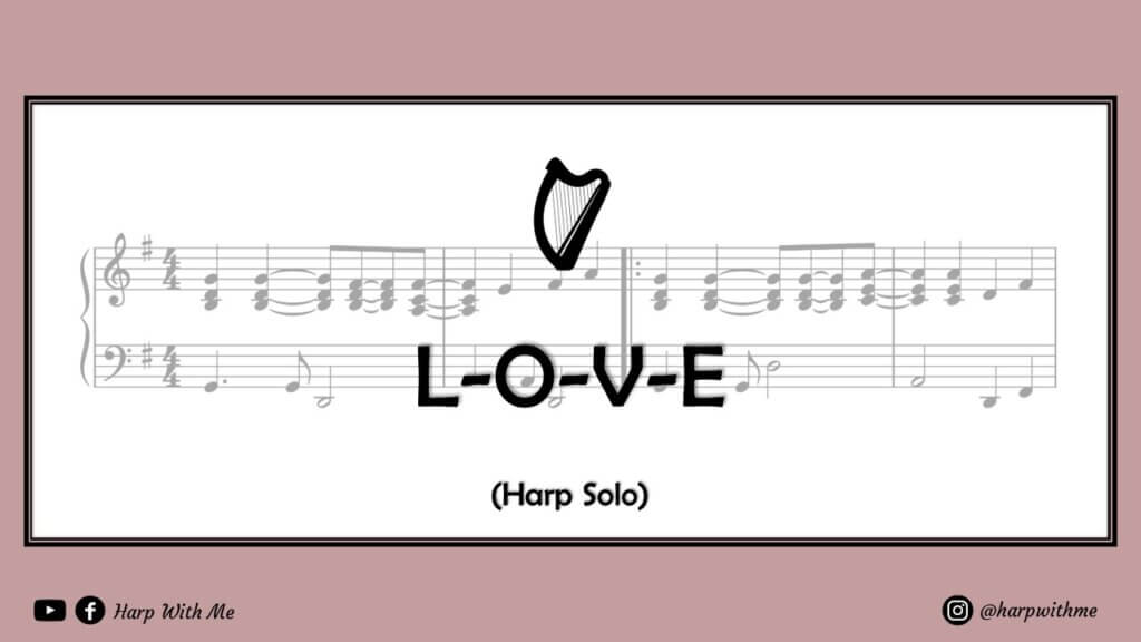 l-o-v-e harp solo wedding sheet music