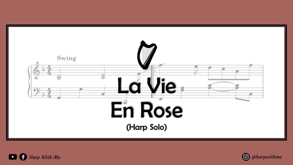 la vie en rose harp solo
